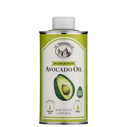 La Tourangelle Avocado Oil 16.9 Fl Oz, All-Natural, Artisanal, Great for Salads, Fruit, Fish or Vegetables, Buttery Flav
