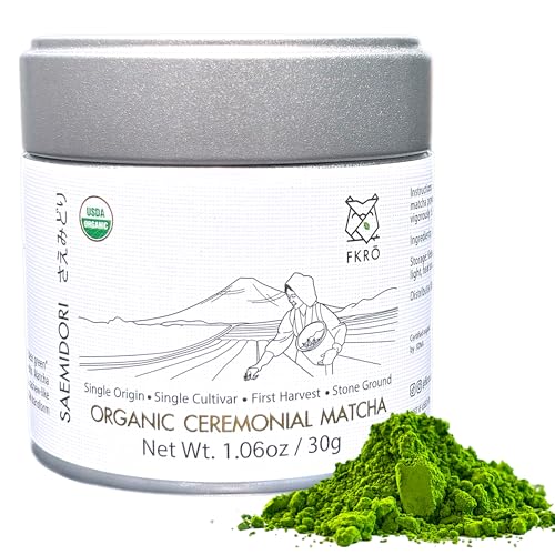 FKRO Organic Saemidori Ceremonial Grade Matcha Green Tea Powder | Single Cultivar 1st Harvest | Stone-Ground, Air-Flown 