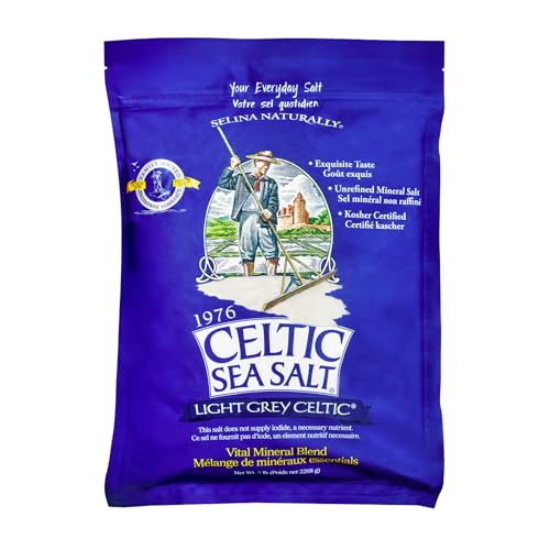 Celtic Sea Salt Light Grey Coarse – Unrefined Mineral Salt, 70+ Trace Minerals, Sustainably Harvested, GMP Certified – C