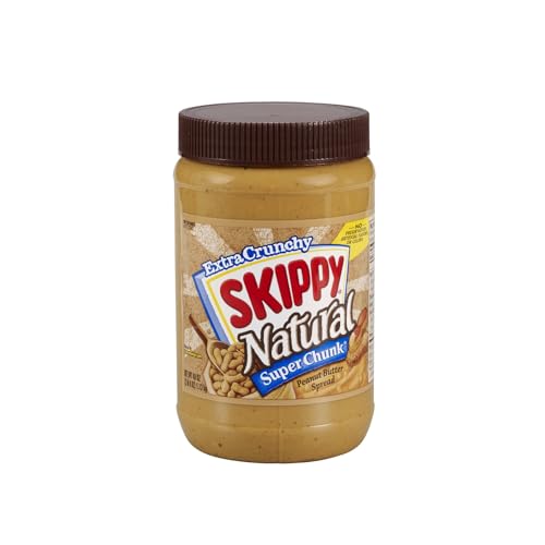 SKIPPY Natural SUPER CHUNK Peanut Butter Spread, 7 g Protein Per Serving, 40 oz.