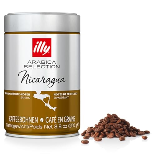illy Arabica Selections Nicaragua Whole Bean Coffee, 100% Arabica Bean Single Origin Coffee, No Preservatives, 8.8oz (Pa
