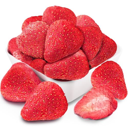 16 oz Freeze Dried Strawberries Whole – Bulk Dehydrated Fruit, Dry Berries