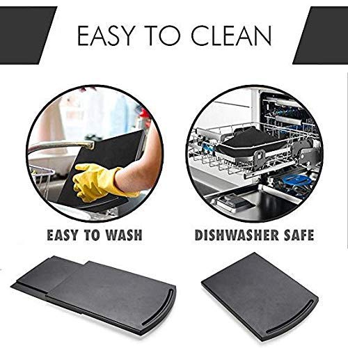 HauSun Handy Sliding tray Sliding Tray Mat for Coffee Maker,Kitchen Appliance Moving Caddy,Countertop Stoage for Air Fryer, Blender, Stand Mixer,Food Processors,2 Sets