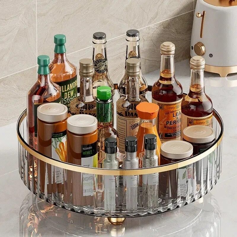 Multi-Purpose 360° Rotating Storage Organizer - Large Capacity Turntable for Kitchen and Home Essentials