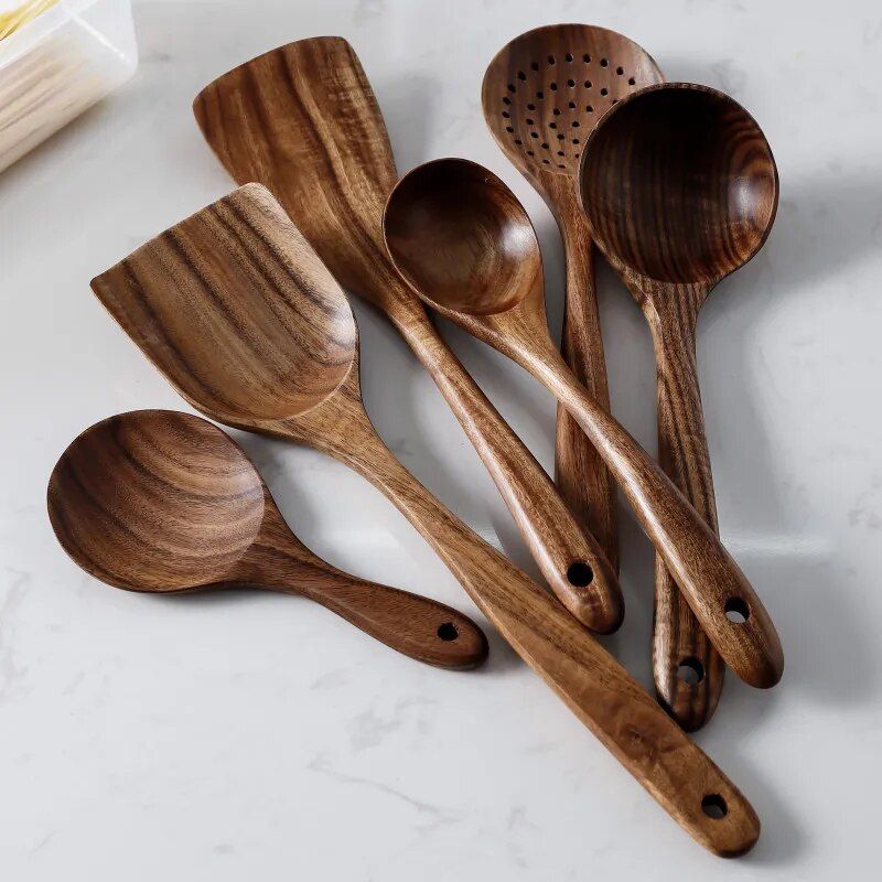 Eco-Friendly Acacia Wood Kitchen Utensils Set