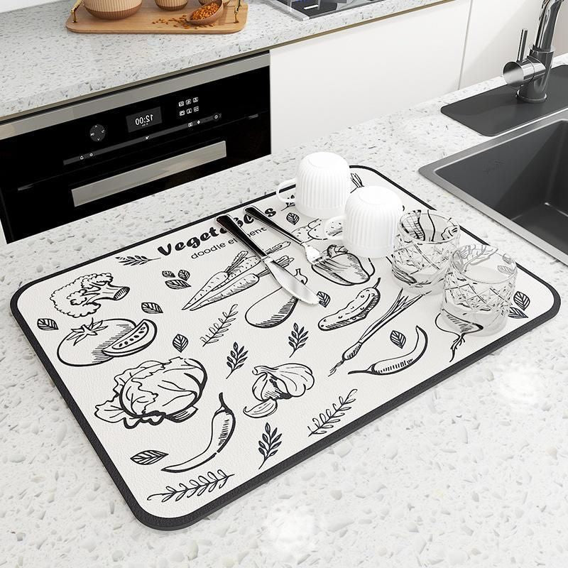 Multi-Functional Super Absorbent Kitchen and Bathroom Draining Mat
