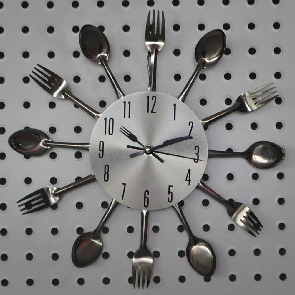 Modern 3D Aluminium Kitchen Clock