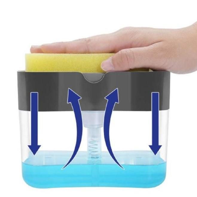 Efficient Kitchen Soap Dispenser with Sponge Holder