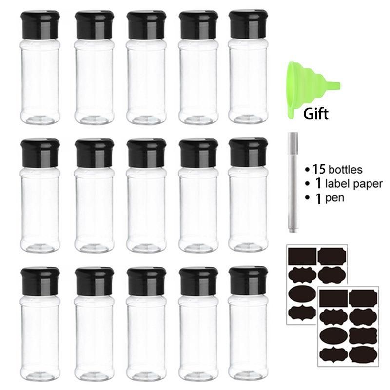 Eco-Friendly 100ML Spice & Condiment Shaker Jars - Perfect for Kitchen Organization