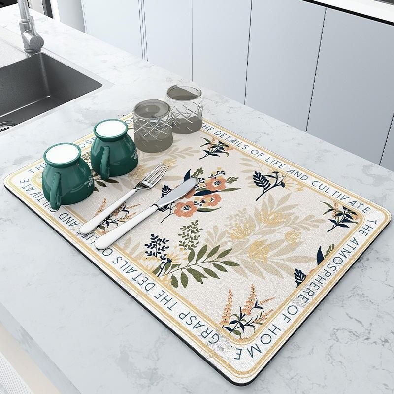 Multi-Functional Super Absorbent Kitchen and Bathroom Draining Mat