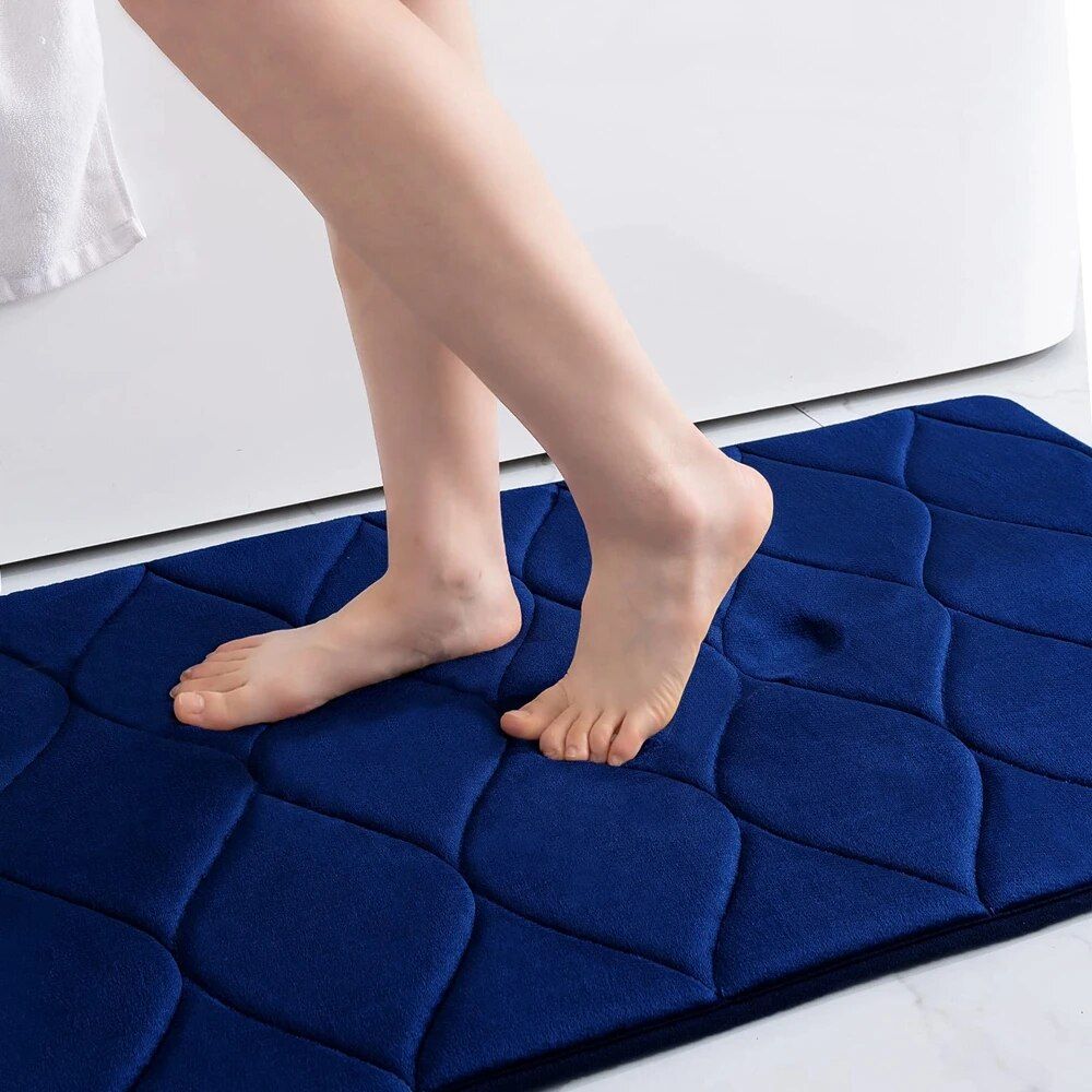 Ultra Soft Memory Foam Bath Mat: Non-Slip, Absorbent, Machine Washable Rug for Bathroom, Kitchen, and Bedroom