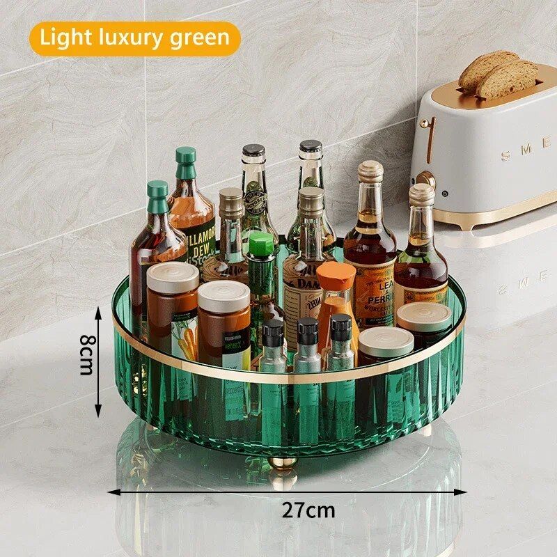 Multi-Purpose 360° Rotating Storage Organizer - Large Capacity Turntable for Kitchen and Home Essentials
