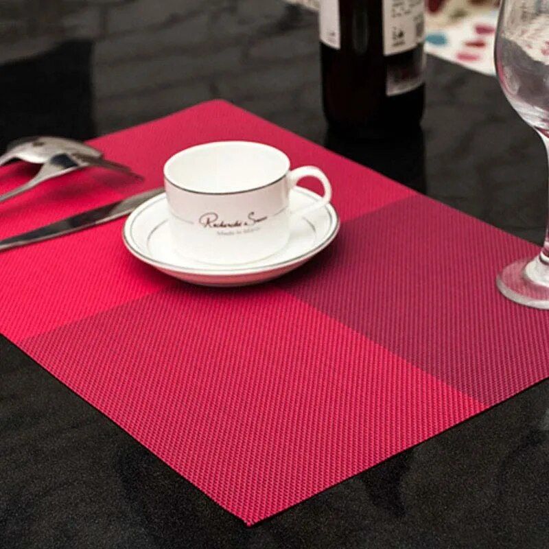Elegant Modern PVC Placemat for Dining - Eco-Friendly, Stocked Kitchen Mat