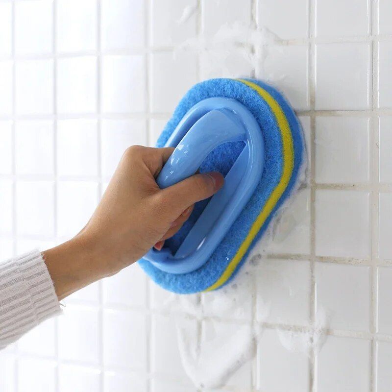 Multi-Purpose Cleaning Sponge Brush for Kitchen, Bathroom, and Home
