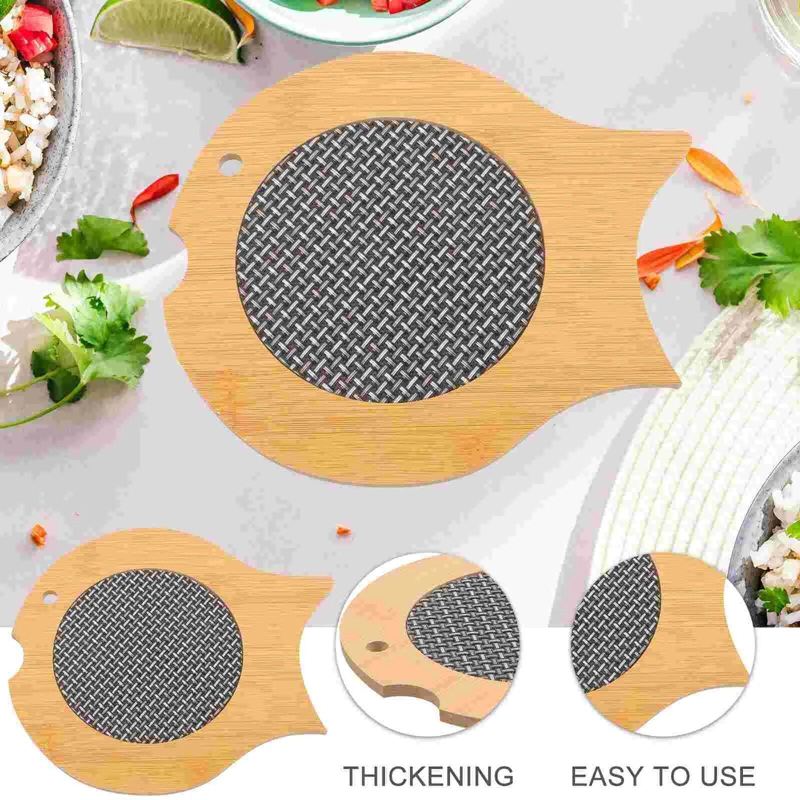 Bamboo Multi-Purpose Trivets for Kitchen and Dining - Round Classic Style Coasters and Hot Pot Holders