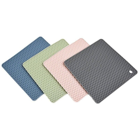 Heat-Resistant Silicone Placemat - Non-Slip Square Table Mat for Kitchen