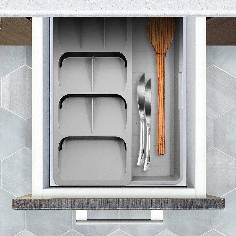 Compact Multi-Functional Kitchen Organizer: Utensil, Spice, and Cutlery Holder