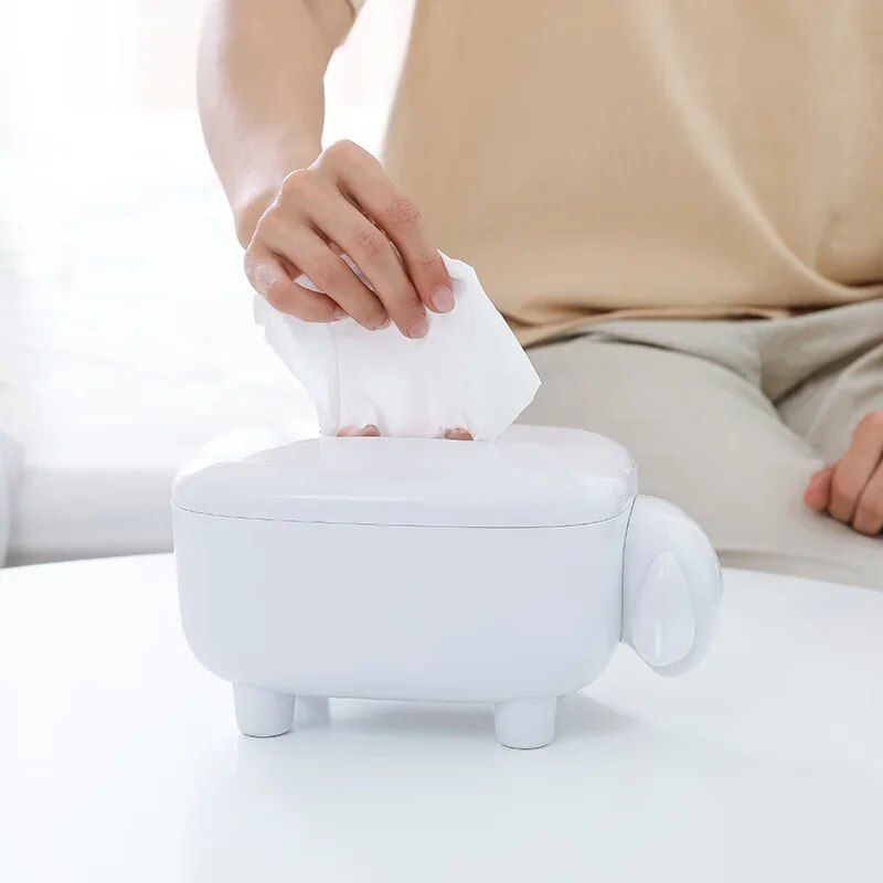 Adorable Lamb-Shaped Tissue Holder – Perfect for Car, Kitchen, and Home Decor