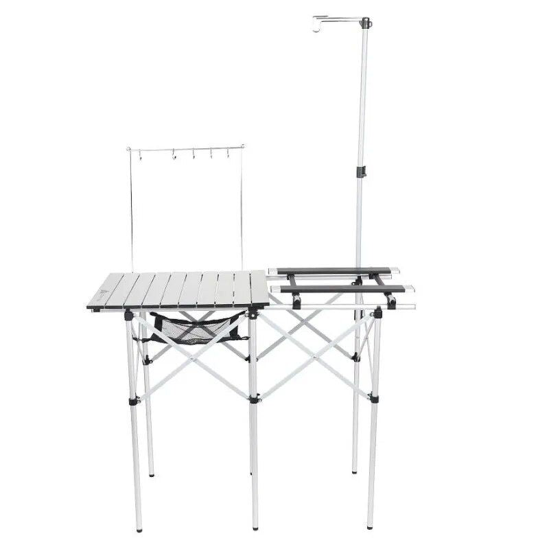 Ultimate Camp Kitchen Table with Adjustable Stove Platform