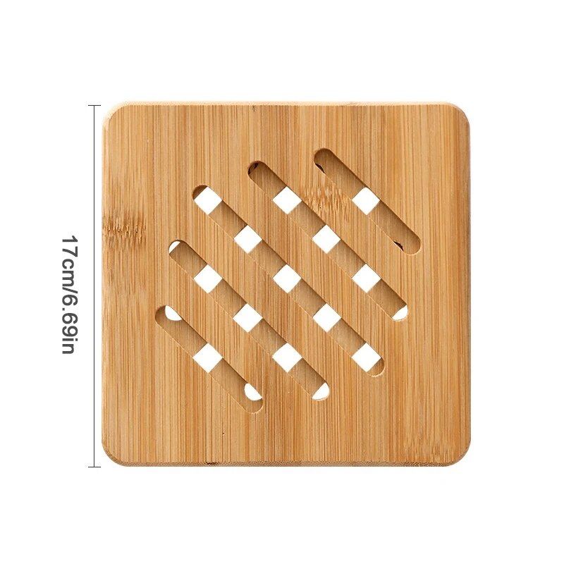 Elegant Bamboo Trivet Mat Set - Heat Resistant & Eco-Friendly Kitchen Pads