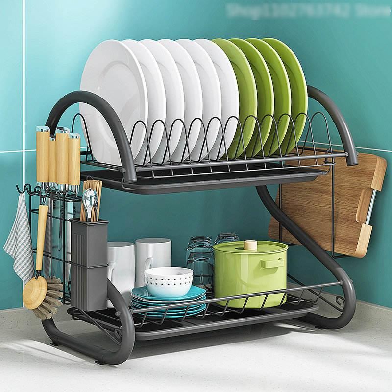 3-Tier Stainless Steel Kitchen Dish Drying Rack and Organizer