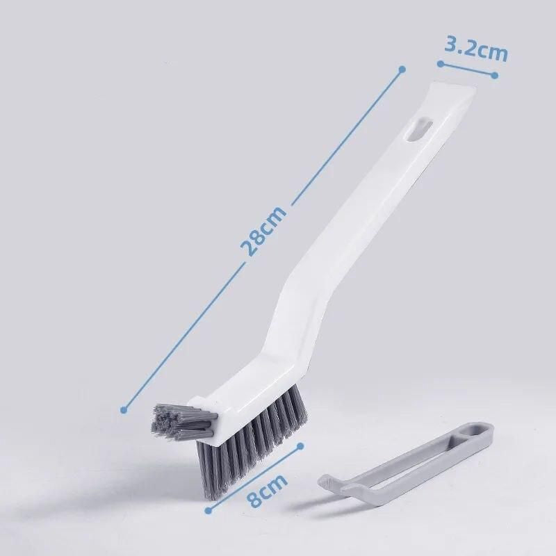 Versatile 2-in-1 Bathroom and Kitchen Gap Cleaning Brush