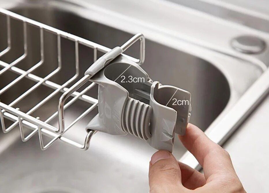 Stainless Steel Tap Drain Rack - Multi-Purpose Kitchen Faucet Storage