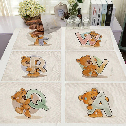 Cute Cartoon Animal Bear Kitchen Placemat for Children