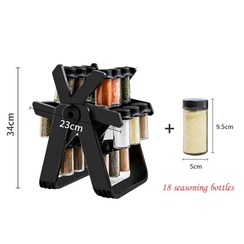 Revolutionary Ferris Wheel Spice Rack - 360° Rotating 18-Jar Kitchen Organizer