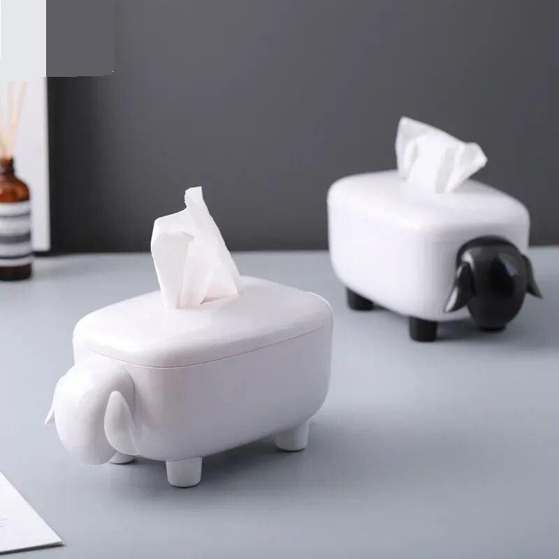 Adorable Lamb-Shaped Tissue Holder – Perfect for Car, Kitchen, and Home Decor